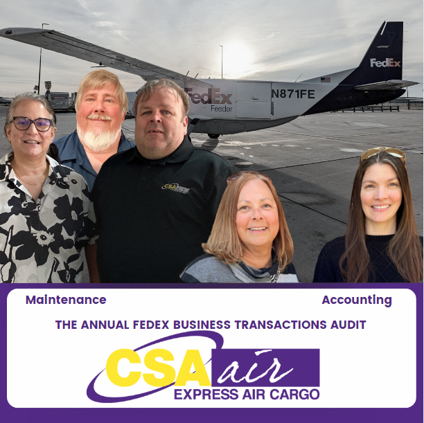 CSA Air successfully completed their annual FedEx BT/Tech audit. Thank you to everyone who put in the work to make this audit successful!