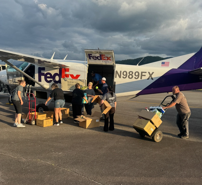 Mountain Air Cargo and FedEx Coordinate Hurricane Helene Relief Flights